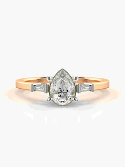 Valanova - Sterling Silver Plated with Rose Gold and Certified Lab Grown Diamond 0.61Cts
