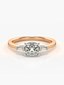 Valanova - Sterling Silver Plated with Rose Gold and Certified Lab Grown Diamond 0.81Cts