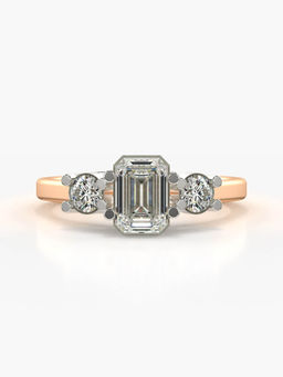 Valanova - Sterling Silver Plated with Rose Gold and Certified Lab Grown Diamond 1.18Cts