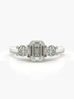 Valanova - Sterling Silver Plated with White Gold and Certified Lab Grown Diamond 1.18Cts