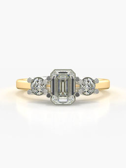 Valanova - Sterling Silver Plated with Yellow Gold and Certified Lab Grown Diamond 1.18Cts