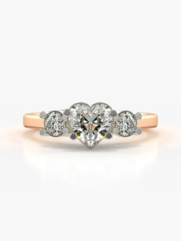 Valanova - Sterling Silver Plated with Rose Gold and Certified Lab Grown Diamond 1.03Cts