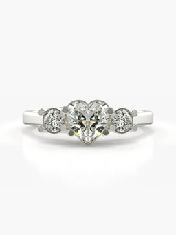 Valanova - Sterling Silver Plated with White Gold and Certified Lab Grown Diamond 1.03Cts