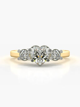 Valanova - Sterling Silver Plated with Yellow Gold and Certified Lab Grown Diamond 1.03Cts