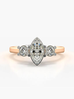 Valanova - Sterling Silver Plated with Rose Gold and Certified Lab Grown Diamond 0.93Cts