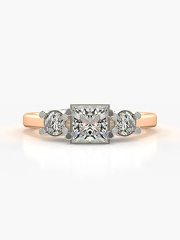 Valanova - Sterling Silver Plated with Rose Gold and Certified Lab Grown Diamond 0.98Cts