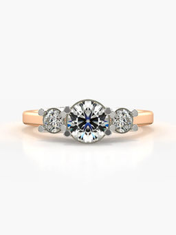 Valanova - Sterling Silver Plated with Rose Gold and Certified Lab Grown Diamond 1.08Cts