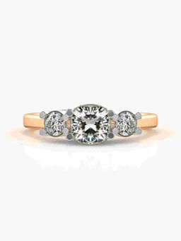 Valanova - Sterling Silver Plated with Rose Gold and Certified Lab Grown Diamond 1.03Cts