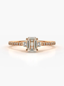 Valanova - Sterling Silver Plated with Rose Gold and Certified Lab Grown Diamond 1.16Cts