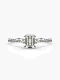 Valanova - Sterling Silver Plated with White Gold and Certified Lab Grown Diamond 1.16Cts
