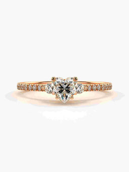 Valanova - Sterling Silver Plated with Rose Gold and Certified Lab Grown Diamond 0.76Cts