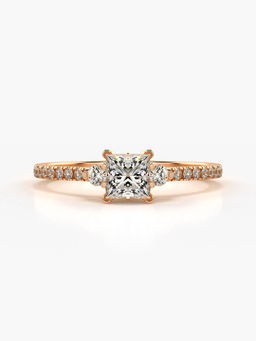Valanova - Sterling Silver Plated with Rose Gold and Certified Lab Grown Diamond 0.56Cts