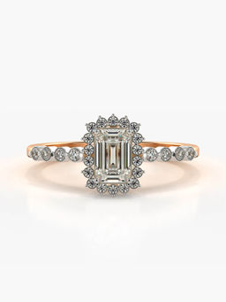 Valanova - Sterling Silver Plated with Rose Gold and Certified Lab Grown Diamond 1.10Cts