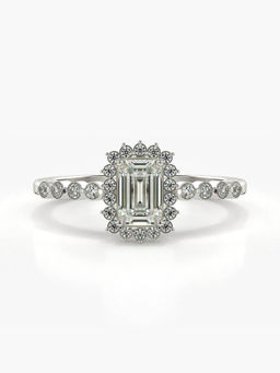 Valanova - Sterling Silver Plated with White Gold and Certified Lab Grown Diamond 1.10Cts
