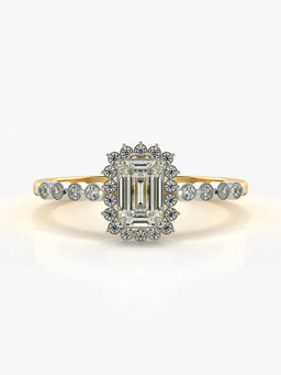 Valanova - Sterling Silver Plated with Yellow Gold and Certified Lab Grown Diamond 1.10Cts