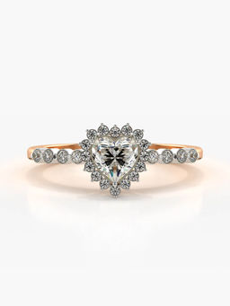 Valanova - Sterling Silver Plated with Rose Gold and Certified Lab Grown Diamond 0.66Cts