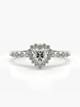 Valanova - Sterling Silver Plated with White Gold and Certified Lab Grown Diamond 0.66Cts