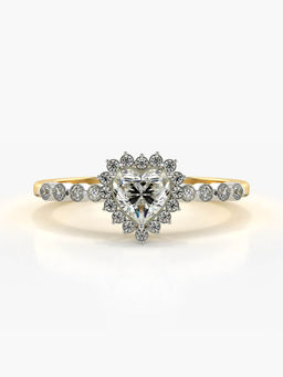 Valanova - Sterling Silver Plated with Yellow Gold and Certified Lab Grown Diamond 0.66Cts