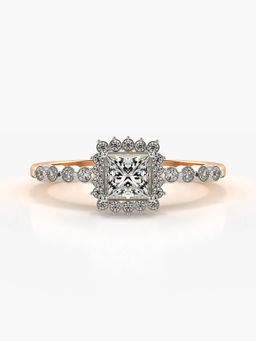 Valanova - Sterling Silver Plated with Rose Gold and Certified Lab Grown Diamond 0.48Cts
