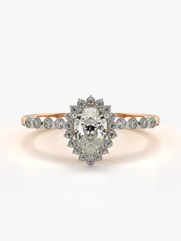 Valanova - Sterling Silver Plated with Rose Gold and Certified Lab Grown Diamond 0.48Cts