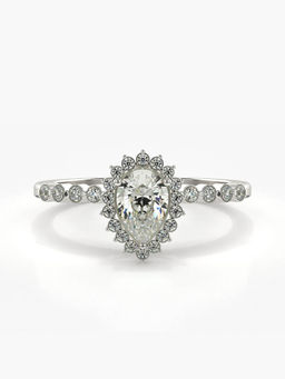 Valanova - Sterling Silver Plated with White Gold and Certified Lab Grown Diamond 0.48Cts
