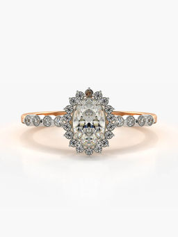 Valanova - Sterling Silver Plated with Rose Gold and Certified Lab Grown Diamond 0.66Cts