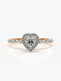 Valanova - Sterling Silver Plated with Rose Gold and Certified Lab Grown Diamond 0.73Cts