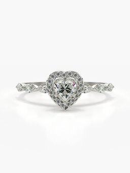 Valanova - Sterling Silver Plated with White Gold and Certified Lab Grown Diamond 0.73Cts