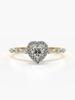 Valanova - Sterling Silver Plated with Yellow Gold and Certified Lab Grown Diamond 0.73Cts
