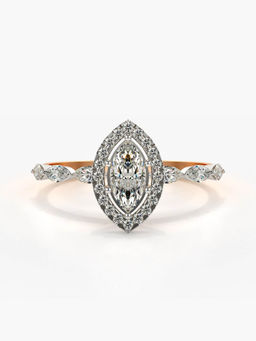 Valanova - Sterling Silver Plated with Rose Gold and Certified Lab Grown Diamond 0.81Cts