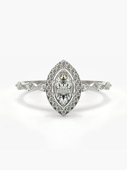 Valanova - Sterling Silver Plated with White Gold and Certified Lab Grown Diamond 0.81Cts