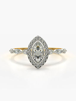 Valanova - Sterling Silver Plated with Yellow Gold and Certified Lab Grown Diamond 0.81Cts