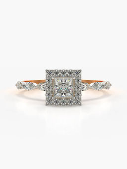 Valanova - Sterling Silver Plated with Rose Gold and Certified Lab Grown Diamond 0.75Cts