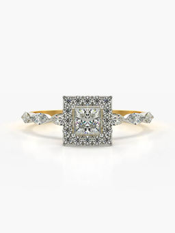 Valanova - Sterling Silver Plated with Yellow Gold and Certified Lab Grown Diamond 0.75Cts