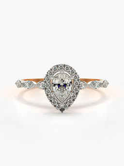 Valanova - Sterling Silver Plated with Rose Gold and Certified Lab Grown Diamond 0.79Cts