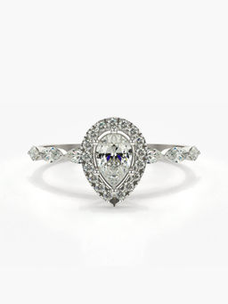 Valanova - Sterling Silver Plated with White Gold and Certified Lab Grown Diamond 0.79Cts