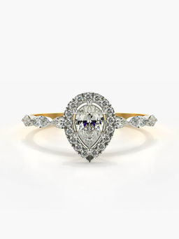 Valanova - Sterling Silver Plated with Yellow Gold and Certified Lab Grown Diamond 0.79Cts
