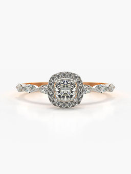 Valanova - Sterling Silver Plated with Rose Gold and Certified Lab Grown Diamond 0.93Cts