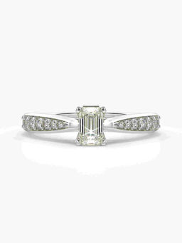 Valanova - Sterling Silver Plated with White Gold and Certified Lab Grown Diamond 0.68Cts