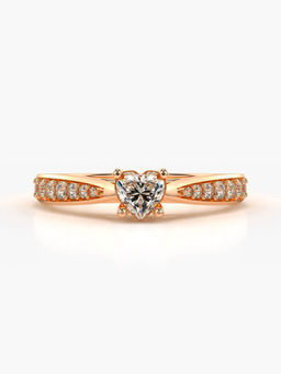 Valanova - Sterling Silver Plated with Rose Gold and Certified Lab Grown Diamond 0.48Cts