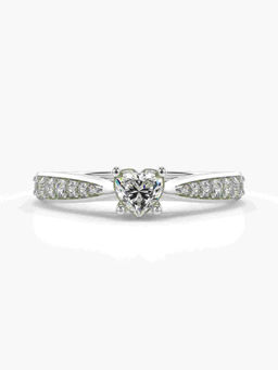Valanova - Sterling Silver Plated with White Gold and Certified Lab Grown Diamond 0.48Cts