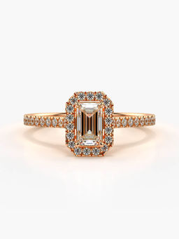 Valanova - Sterling Silver Plated with Rose Gold and Certified Lab Grown Diamond 0.78Cts