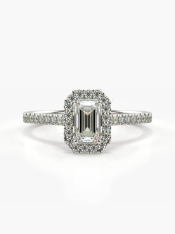 Valanova - Sterling Silver Plated with White Gold and Certified Lab Grown Diamond 0.78Cts