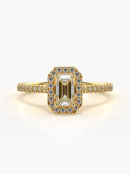 Valanova - Sterling Silver Plated with Yellow Gold and Certified Lab Grown Diamond 0.78Cts