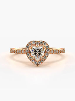 Valanova - Sterling Silver Plated with Rose Gold and Certified Lab Grown Diamond 0.77Cts