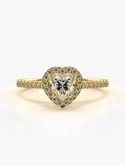 Valanova - Sterling Silver Plated with Yellow Gold and Certified Lab Grown Diamond 0.77Cts