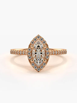 Valanova - Sterling Silver Plated with Rose Gold and Certified Lab Grown Diamond 0.69Cts
