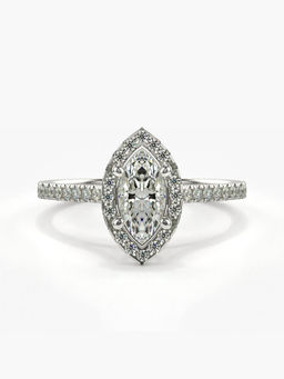 Valanova - Sterling Silver Plated with White Gold and Certified Lab Grown Diamond 0.69Cts