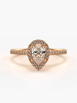 Valanova - Sterling Silver Plated with Rose Gold and Certified Lab Grown Diamond 0.60Cts