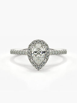 Valanova - Sterling Silver Plated with White Gold and Certified Lab Grown Diamond 0.60Cts